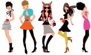 characters illustration for fashion sketch