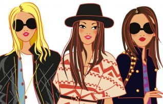 illustration de personnages de mode, des femmes