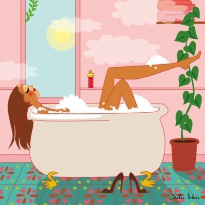 woman bath