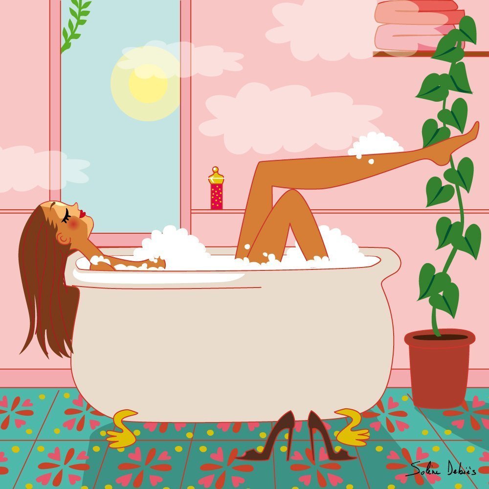 woman bath