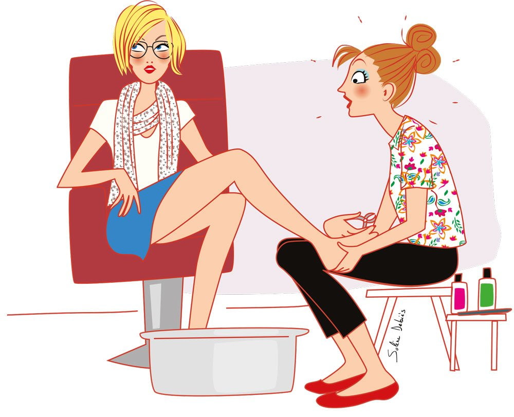 illustration humour en soin de beauté