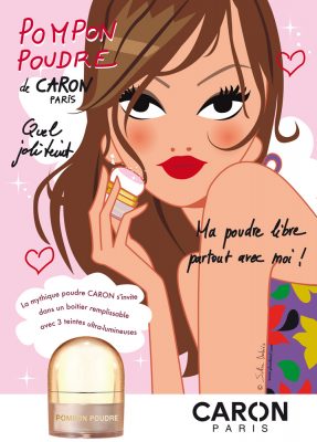 dessinateur femme maquillage Caron