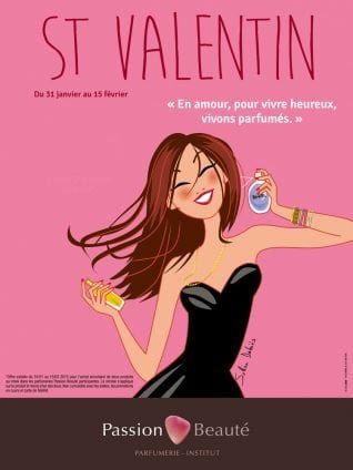 Valentine's day beauty illustrator