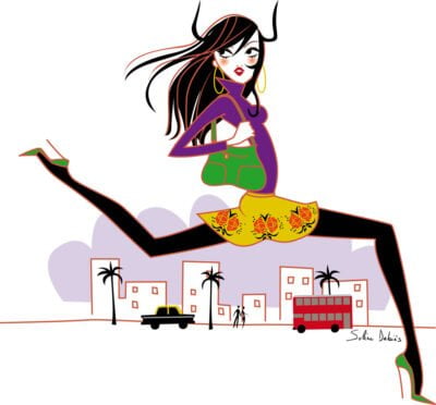 horoscope illustrator line with color