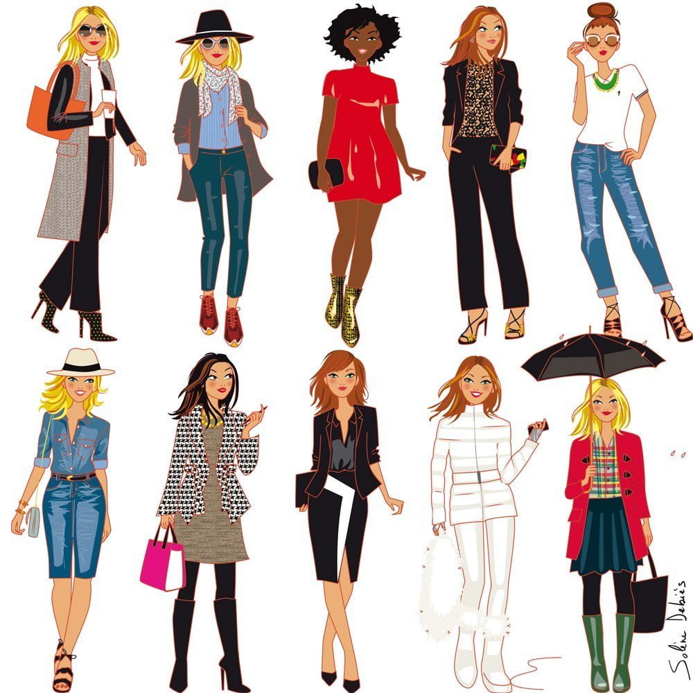 fashion board women illustrator