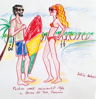 dessin humour plage surf