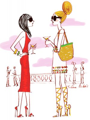 Illustration femmes en cocktail