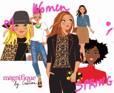 Illustration de l'émission portant sur la mode et le style de printemps dans l'émission Magnifique de Cristina Cordula