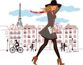 parisian woman sketch