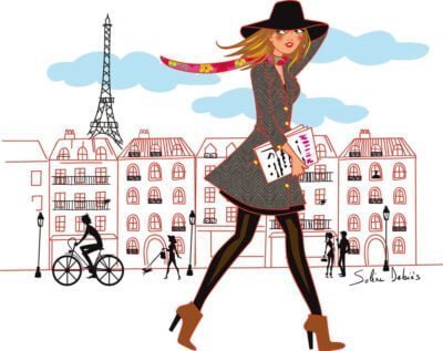 parisian woman sketch