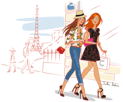 illustrateur Paris Parisiennes rue
