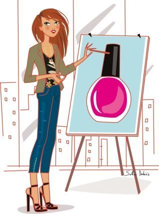 explanatory illustration for a beauty brand