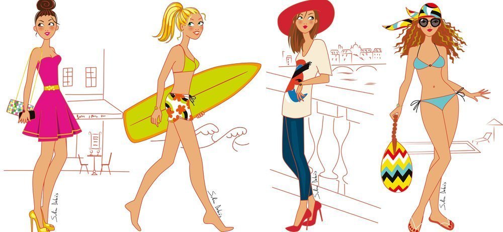 illustrations femme beauté