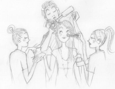 sketch beauty lifestyle illustration