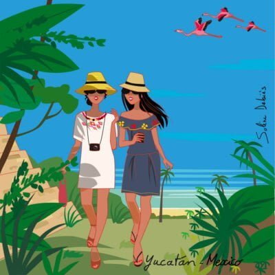 illustrateur voyage Mexique femmes