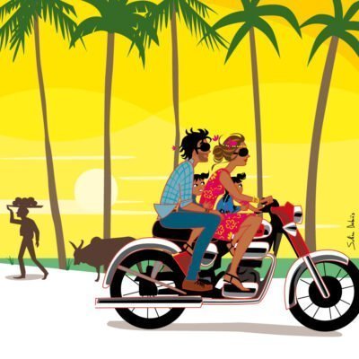 famille moto voyage