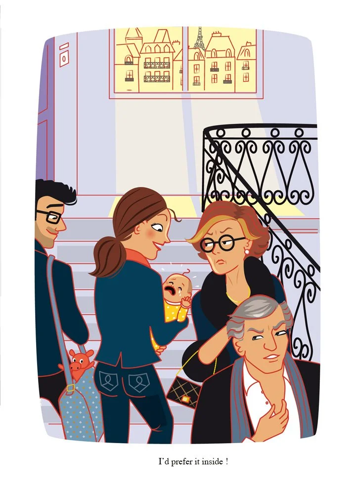 cartoon parisian building