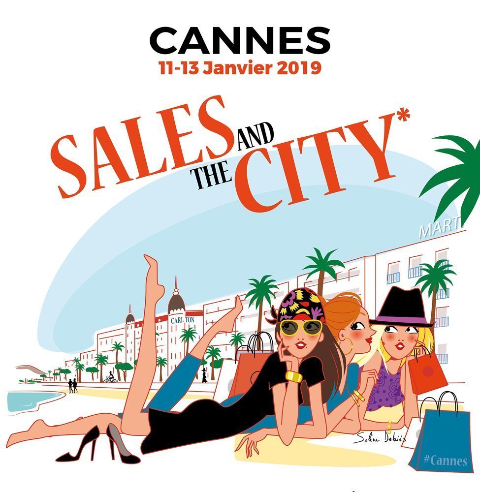 Affiche Ville de Cannes Sud illustration