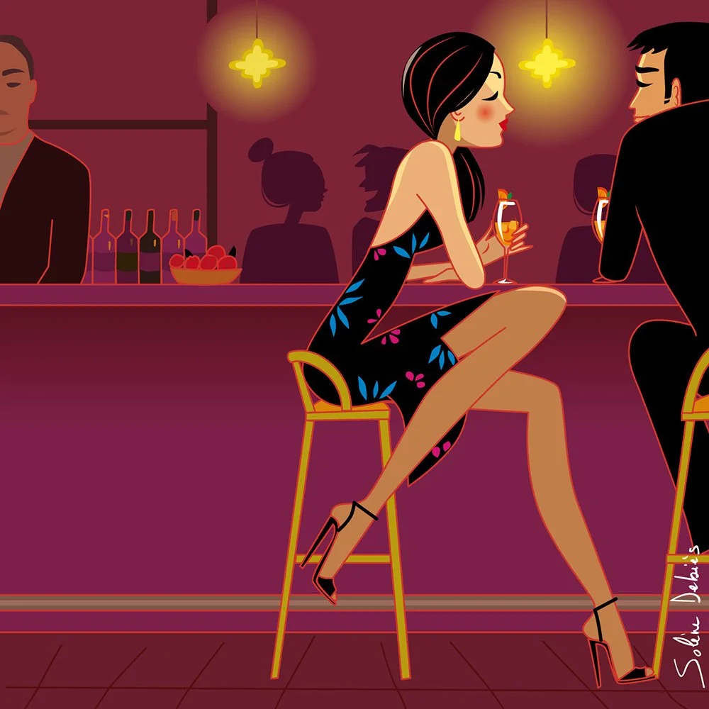Bar atmosphere light couple