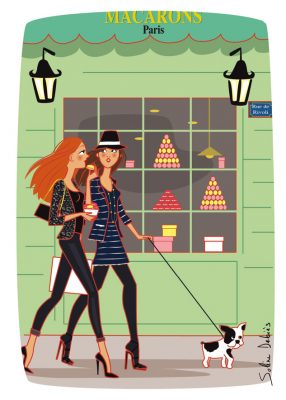 parisiennes dessin vitrine