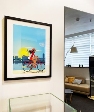 poster illustration vélo Nantes