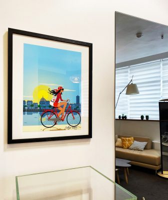 poster illustration vélo Nantes