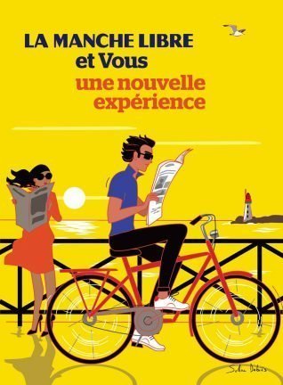 visuel affiche publicité homme vélo