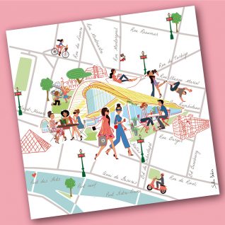 Illustrated Map Paris Westfield