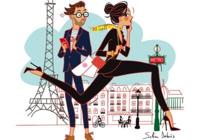 Parisiens métro femme homme