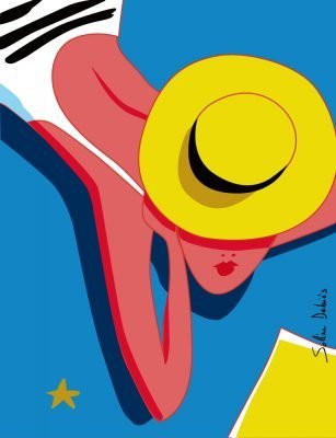 graphisme femme plage