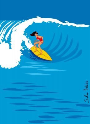 surf surfeuse vague