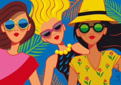 3 women to illustrate the beauty and fashion blog