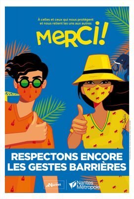 illustratrice Nantes affiche Merci Covid