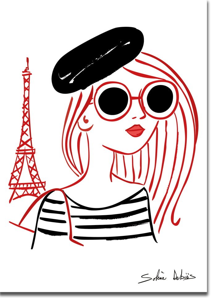 poster parisienne femme