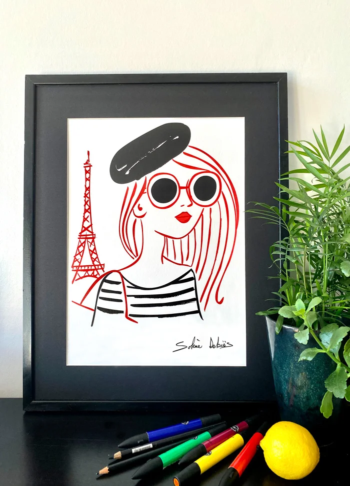 poster parisienne tour Eiffel graphique
