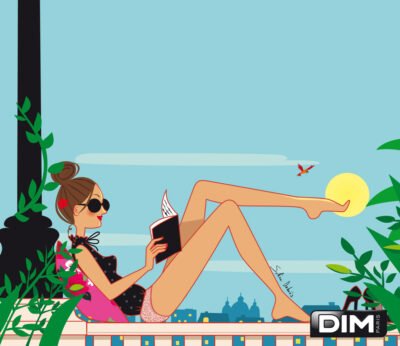 Illustration Packagings Pockets 30 ans femme nature sur pont paris