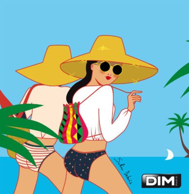 Illustration Packagings Pockets 30 ans femme aventurière