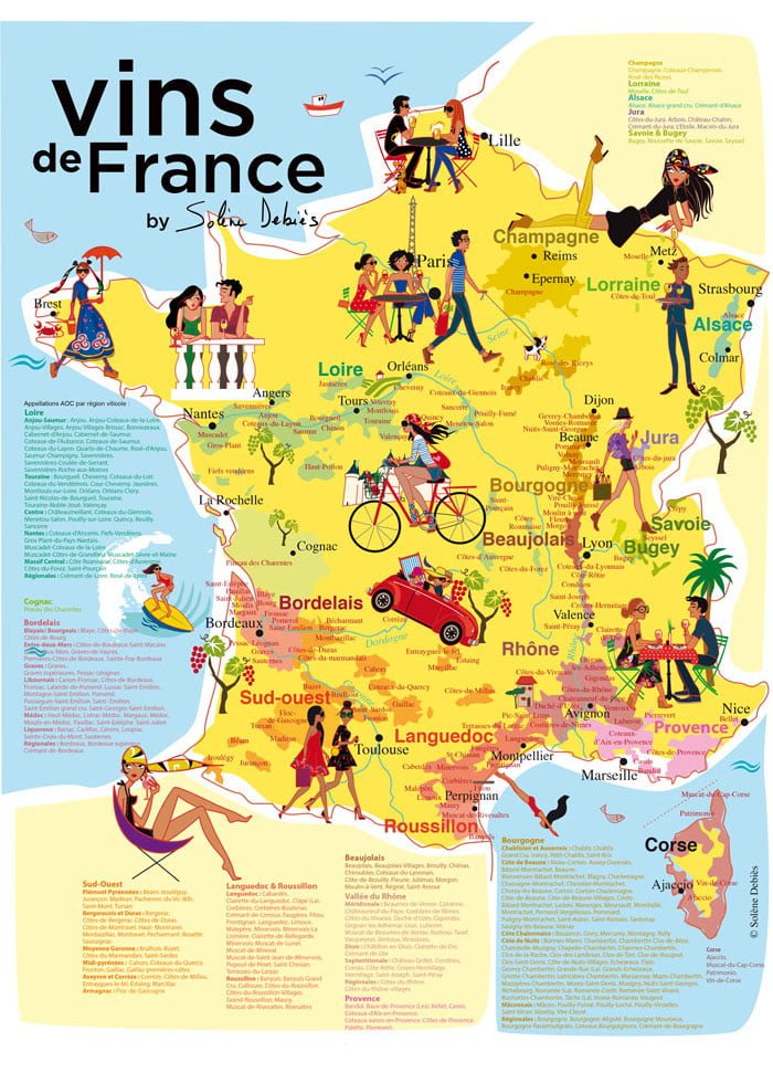 carte de france illustrée