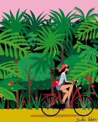 bike nature illustration