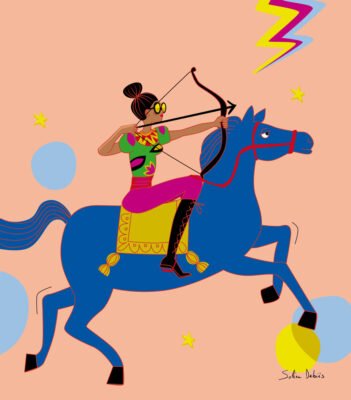 Illustration pour le magazine Version Femina sagittaire