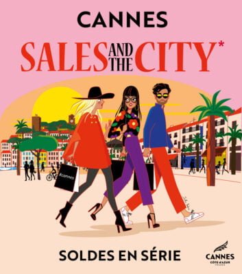 Poster illustration for Cannes city