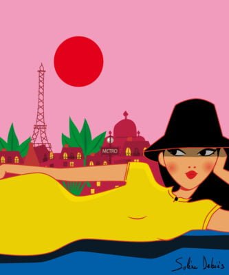 Paris-woman-lying-drawing