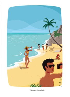 Illustration for the book "How to become a parisien in one hour"