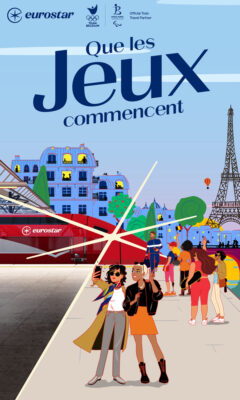 Eurostar-affiche-illustration illustration pour Eurostar / Jeux Olympiques