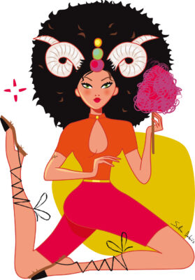 illustration of horoscope for Avantages magazine